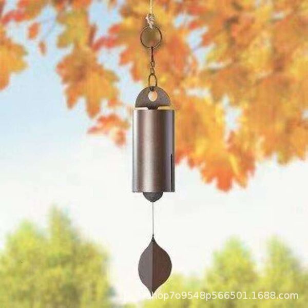 Ciondolo a forma di campana a vento eroica in metallo con tubo di ferro, suono della campana da giardino nel cortile