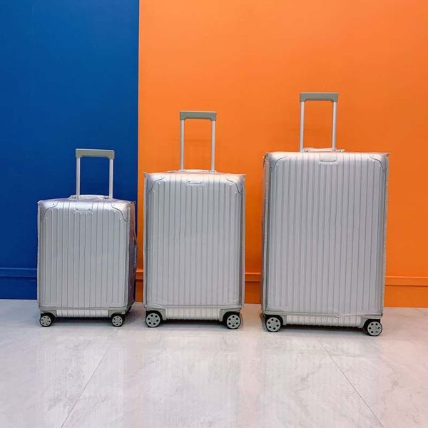 valigia bagaglio di design con ruote borsa koffer bagaglio valigia accessorio Borsa moda Imbarco trolley da vacanza per il tempo libero in pelle verniciata di grande capacità