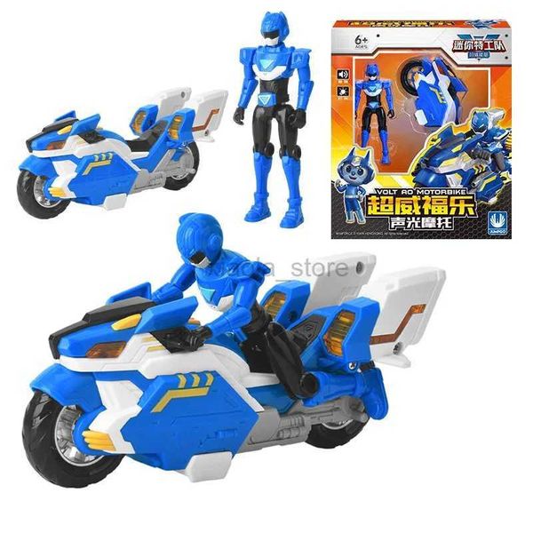 Transformation Spielzeug Roboter Neue Mini -Kraft -V -Ranger transformieren Motorradspielzeug mit Schall- und Lichtfigur Mini Kraft X Spielzeug Motorrad 2400315