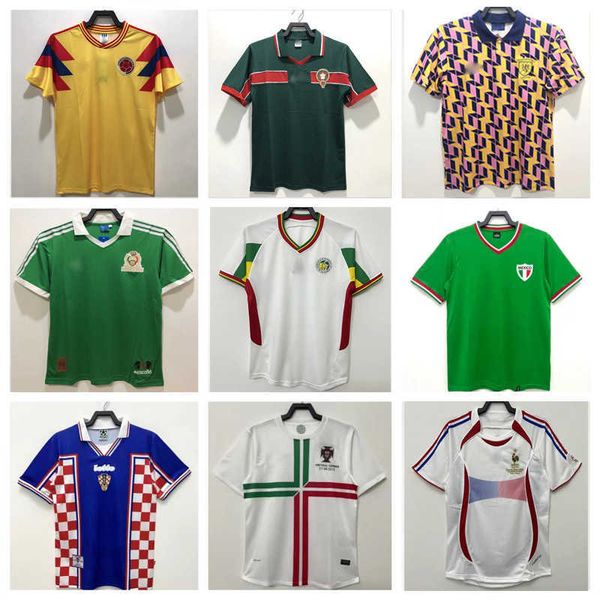 Klassisches Nationalmannschafts-Fußballtrikot der Niederlande, Mexiko, Kroatien, Senegal, Marokko, kurzärmelig