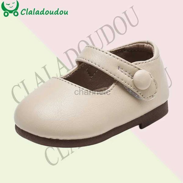 First Walkers Marca Claladoudou scarpe primaverili per bambine tinta unita Scarpe inglesi vestito elegante per bambine da 0 a 3 anni matrimonio 240315