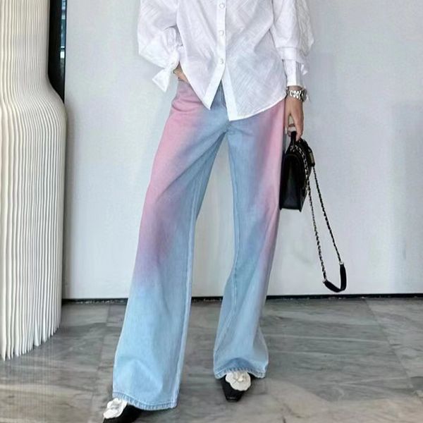 2024 C Marke Brand Spring Neuankömmlinge Jeans Frauen Luxusrosa hohe Taille Langes, undefined Tender Hosen Ropamujer Vorheriger Jeans