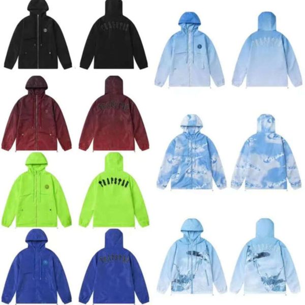 2024 Herren Desiger Jacken Trapstar Widbreaker Bomber Womes Jacke Mantel Leder Wasserdichter Reißverschluss Stickerei Schwarz Blau Xl Veste Homme Irogate Jcaket Sun superm886