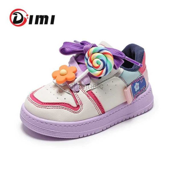 First Walkers DIMI 2023 Herbst Kinderschuhe Mädchenschuhe für kleine Kinder, modisch, weich, atmungsaktiv, rutschfest, Bonbonfarben, Blumen, Kinder-Turnschuhe 240315