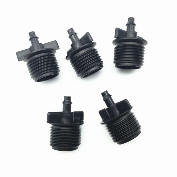 Konnektörler 200 PCS Bahçe Erkek Konnektörü 1/2 '' ila 4/7mm Hortum Boru Konnektörü Otomatik Sulama Aksesuarları için Sulama Bağlantı Noktaları