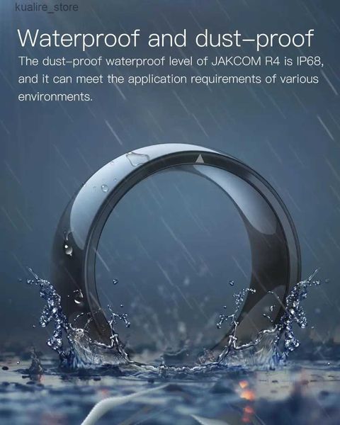 Anéis de Cluster 2021 Novo Jakcom R4 À Prova D 'Água de Alta Velocidade NFC Id Ic Card Smart Ring Eletrônica Suporte de Telefone Ios Android Wp Telefones Pequeno Magic L240315