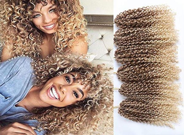 Nico Hair Malibob 3 Packungen Kanekalon synthetische Massenhaarverlängerungen 8 Zoll Mali Bob Afro Curly Crochet Braids6124340