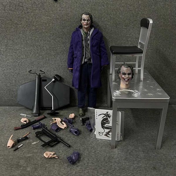 Anime Manga HC Hot Toys Joker Figur The Dark Knight Joker Variante Echte Kleidung Joker Actionfigur PVC Sammlerstück Modell Spielzeug Geschenk Puppe YQ240315