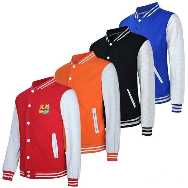 Pronto para enviar Oem atacado Mens College Jacket Sport Outerwear Personalizado Manga Longa Jaquetas de Beisebol Casuais 31 s