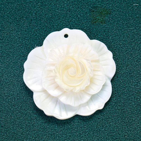 Colares Pingente Multicamadas Natural Shell Peônia Flor Mãe De Pérola DIY Colar Brincos Artesanais Patch Mulher Jóias Acessórios