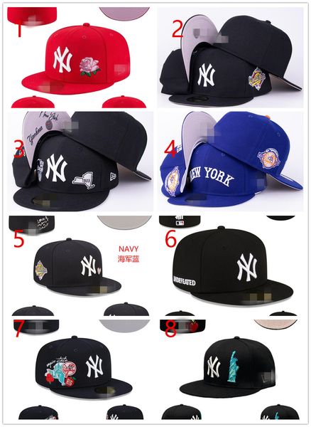 2024 Moda di buona qualità 36 colori Squadra classica Colore blu navy Sul campo Cappelli da baseball aderenti Street Hip Hop Sport York Design completamente chiuso NNYY Caps H5-3.15