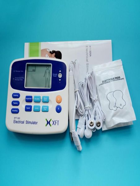 Máquina de massagem digital tensems com caneta de acupuntura e 4 peças de almofadas de eletrodo terapia de eletrodo para corpo inteiro 6376775