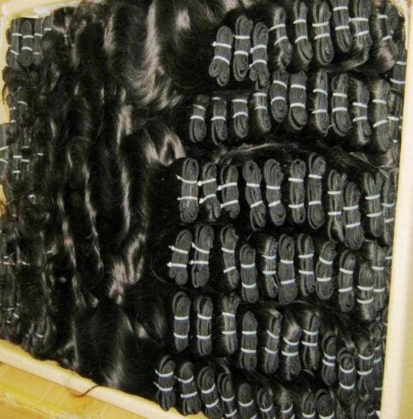 Mais vendido 20 pçslot indiano sillky cabelo liso pontas planas processado cabelo humano tecer mix lengths8276398