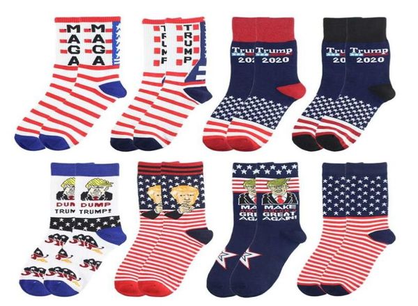 Trump Strocking President MAGA Trump Letters Sportsocken Amerikanische Flagge Gestreifte Freizeitsocken Personalisierte hochhackige Baumwollsocken 2187407