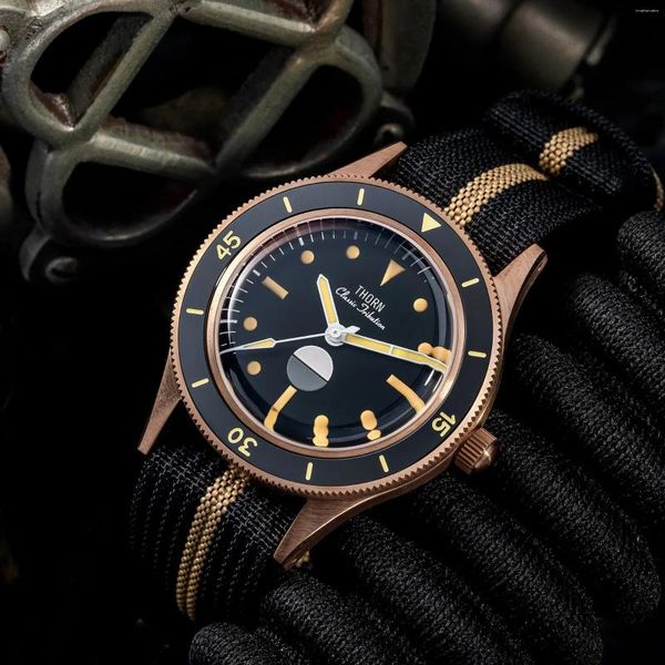 Наручные часы THORN 50 Fathom Watch CUSN8 Оловянная бронза Нерадиационная NH35 Автоматический механический механизм Сапфировое стекло 200M 40MM Дайвинг