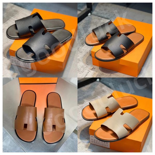 Designer maschile Designer Flip-Flops in pelle Calf estate Torna del marchio di moda maschile Personalità classiche sandali esplosivi