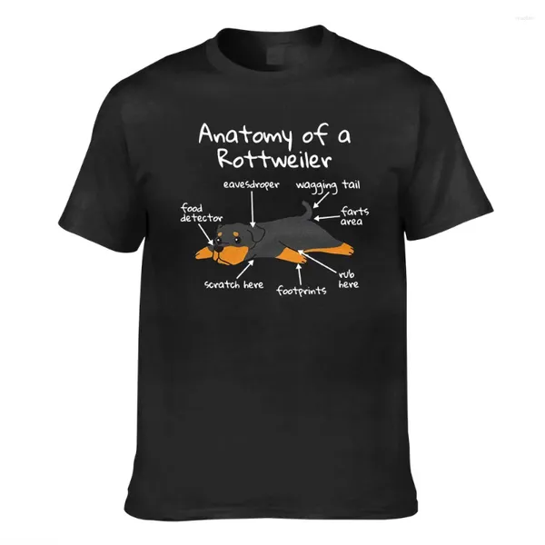 Erkek Tişörtleri Bir Rottweiler Gömlek Anatomisi Komik T-Shirt Rottie Köpek Yaz Baskı Tshirt Erkek Kadın