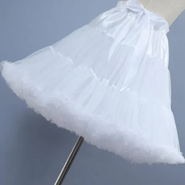 Gonne Gonna in tulle con trambusto Fodera morbida da donna elegante Dettaglio fiocco per prestazioni Abbigliamento quotidiano Occasioni speciali