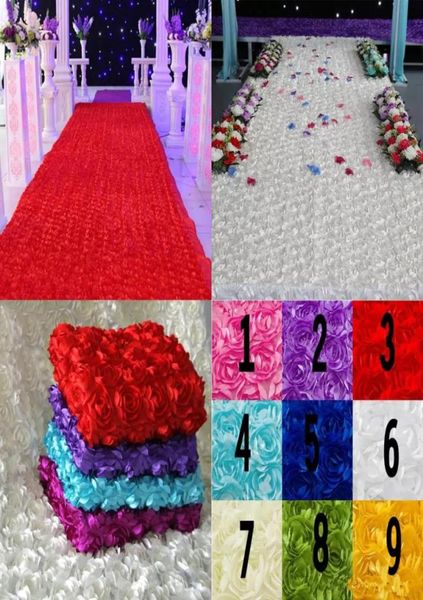 Lila 3D-Rosenblatt-Hochzeits-Tischdekorationen-Hintergrund-Hochzeitsbevorzugungen-roter Teppich-Gangläufer für Hochzeitsfest-Dekoration Supp1965514