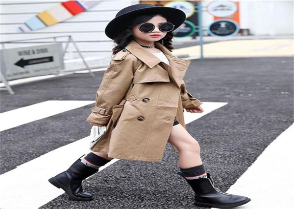 311 anni Trench per ragazze grandi Primavera Autunno Casual Giacca a vento doppio petto Abbigliamento per bambini Moda Capispalla per bambini8108504