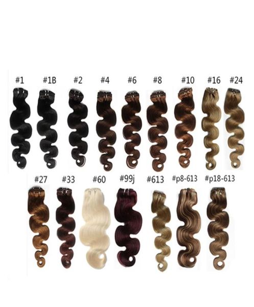 10quot24quot 120g Clip nelle estensioni dei capelli umani Remy Testa completa 8 pezzi Set CortoLunga lunghezza Dritto Stile molto morbido Reale S3385781