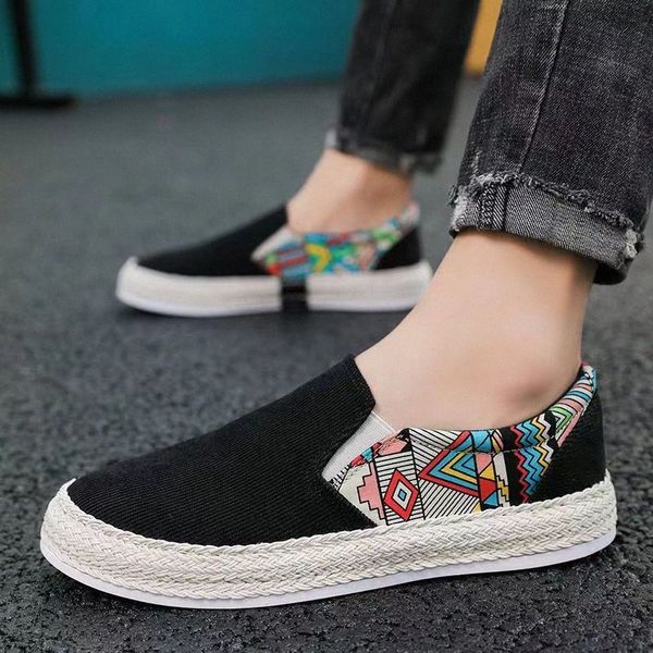 2024 Neue Frühjahr Atmungsaktive Lazy Kick auf Trendy Schuhe Trend Vielseitige Jungen Casual Board Schuhe M9kC #