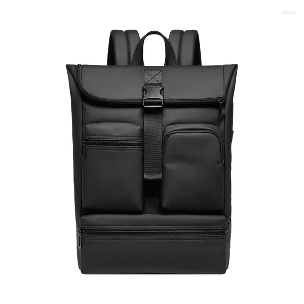 Zaino da uomo alla moda per la scuola maschile, adatto per zaino per laptop da 15,6 pollici, borsa da viaggio da lavoro con ricarica USB