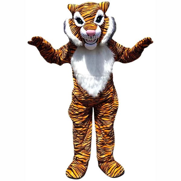 Tamanho adulto tigre mascote traje carnaval festa palco desempenho vestido extravagante para homens mulheres traje de halloween