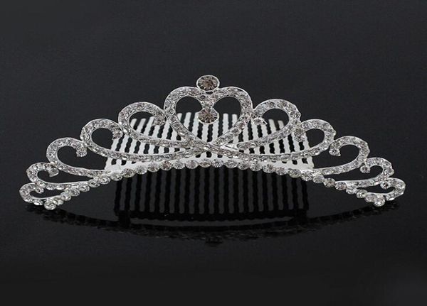 Splendido mini cristallo strass diamante nuziale principessa corona pettine per capelli diadema festa matrimonio donna ragazza regalo gioielli9481861