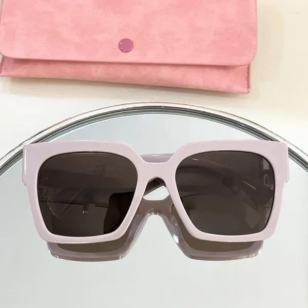 Óculos de sol 2024 moda oval mulheres retro condução grande quadro polarizado óculos de luxo marca designer óculos de sol uv400