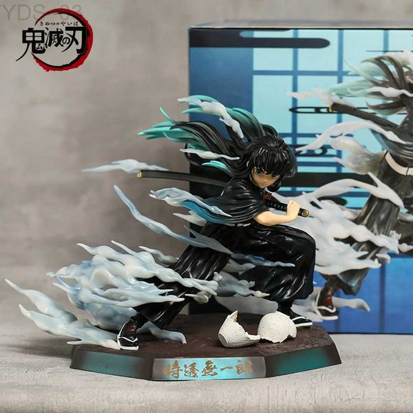 Anime Manga Demon Slayer Tokitou Muichirou Gk Estátua Estatueta de ação PVC Ornamentos de mesa Coleção Modelo Figura Brinquedo Colecionável Presente YQ240315