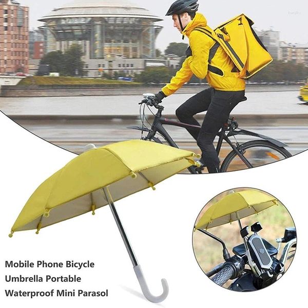 Acessórios interiores guarda-chuva do telefone móvel suporte da motocicleta à prova dwindproof água à prova de vento evitar sol portátil mini equitação