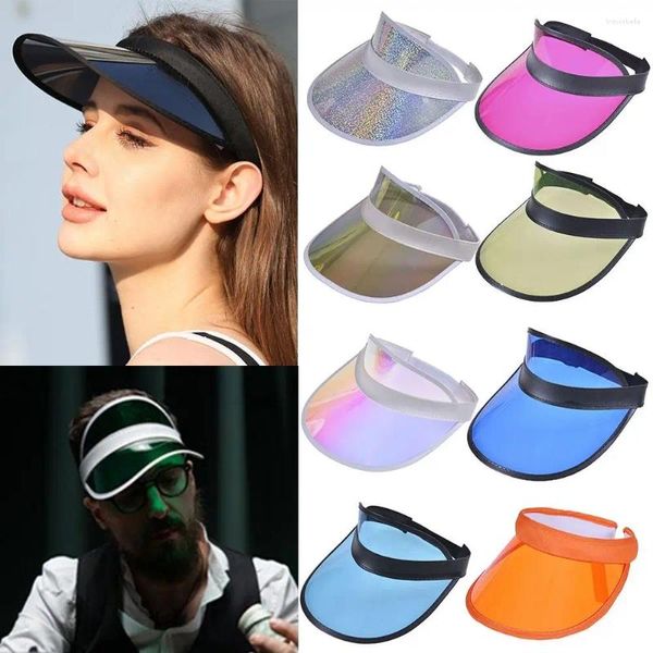 Berretti Accessori sportivi in plastica trasparente Cappello parasole anti-UV Cappello per visiera da baseball estiva per bicicletta