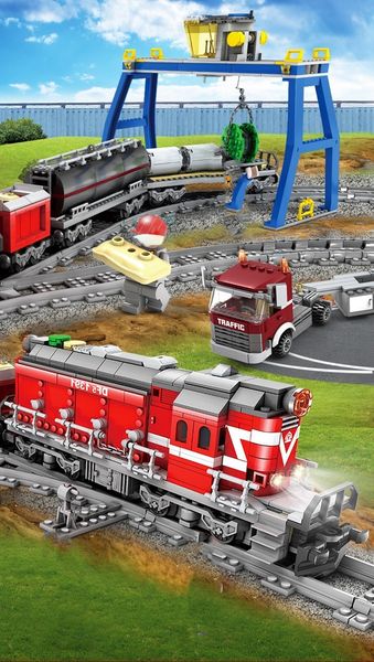 Spielzeugeisenbahn-Baustein, Freund-Zug, mechanische Schiene, Zugfiguren, Modelleisenbahn-Set, DIY-Spielzeug für Kinder, Weihnachtsgeschenke, Spur-Zug, Ziegelstein-Baustein, Moc-Block-Technik