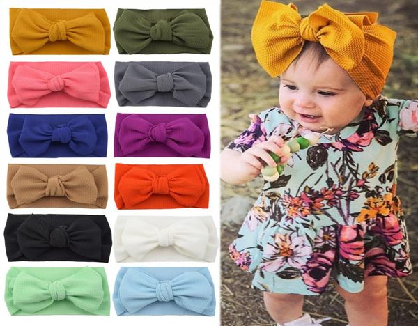 Grande arco bebê headbands meninas faixa de cabelo ajustável elástico bebe bandana infantil crianças acessórios para o cabelo recém-nascido po adereços 30pcslot7557039