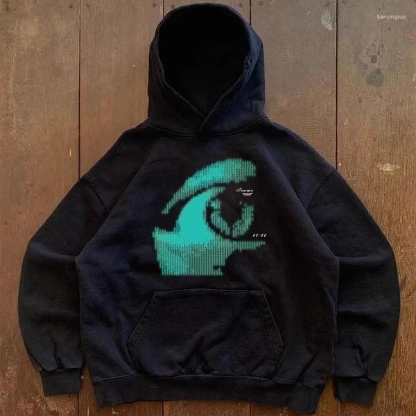 Erkek Hoodies seni görebilir niş baskılı kapşonlu cadde erkekler ve kadınlar vintage antika sonbahar kış çifti kapüşonlu kazak