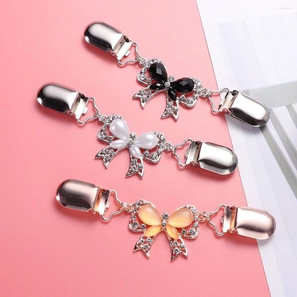 Broches 3pcs Cardigan Clasp Sweater Shawl Clips Collar Fivela Guardas Bowknot Charming Jewelry Acessórios