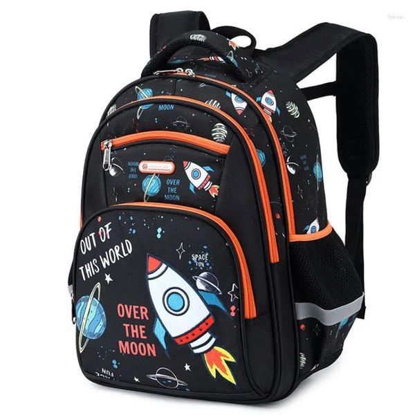 Рюкзак для школьников начальной школы, космический мультяшный школьный рюкзак для мальчиков, большие вместительные легкие водонепроницаемые сумки для девочек