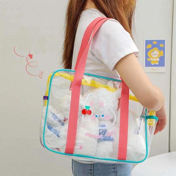 Sacos de compras Japonês High School Girls JK Bolsas Kawaii Mulheres Saco Transparente Satchels Crossbody Itabag Uniform Bolsos