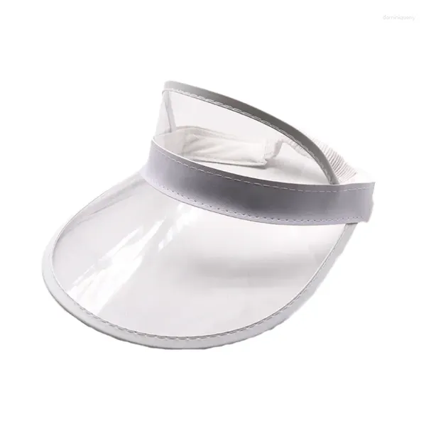 Berets Weißes Stirnband Transparenter Kunststoff PC-Farbvisier Outdoor UV-Schutz Erwachsene Neunfarbige Sport-Golfkappe