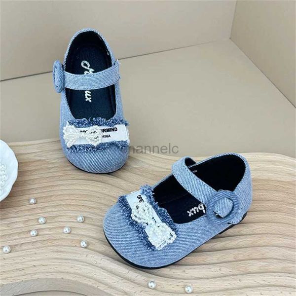 First Walkers Neue Frühjahr 2024 Baby Jeans Schuhe Niedliche Schmetterling Mädchen Prinzessin Schuhe Weiche Sohle Kleinkind Kleine Kinder Schuhe 240315