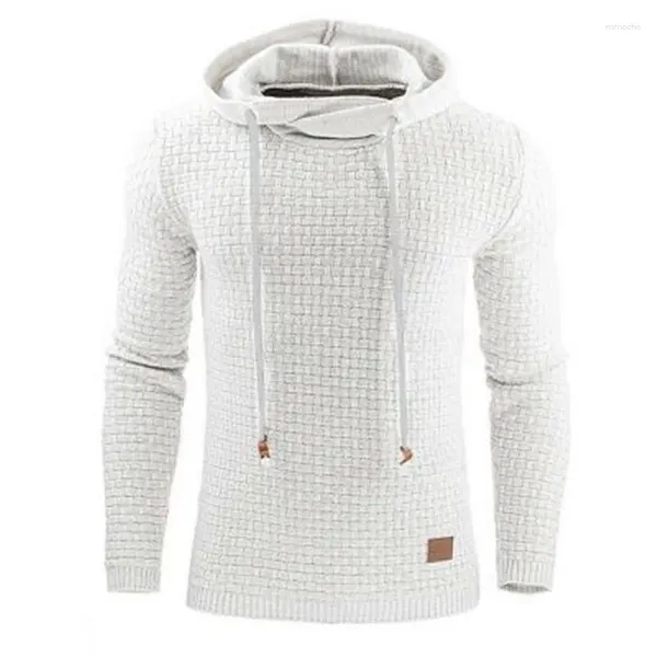 Felpe con cappuccio da uomo 2024 Primavera/Inverno Jacquard Maglione casual a maniche lunghe Felpa con cappuccio Cappotto sportivo con cappuccio di colore caldo