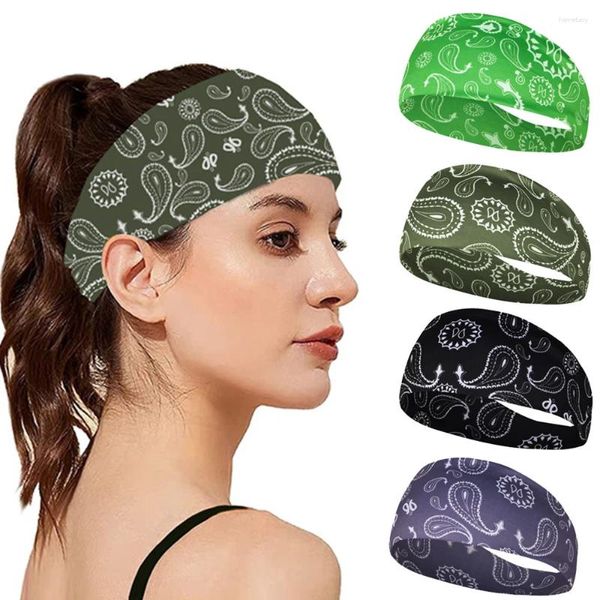 Yoga absorvendo suor faixas de cabelo das mulheres dos homens elástico correndo headbands headwrap esportes headwear acessórios bandana esporte