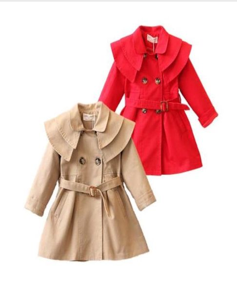 Kausaler Baby-Trenchcoat aus europäischer Baumwolle, Trenchcoat für 16-jährige Mädchen, Kinder, Oberbekleidung, Mantel, Kleidung 1245663