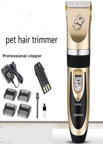 Profissional elétrico pet cão gato cortador de pele cortador teddy aliciamento baixo ruído cerâmica navalha cortador de cabelo pente scissor7129902