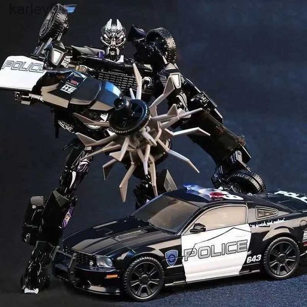 Brinquedos de transformação Robôs Black Mamba Transformação BMB LS-02 LS02 Roadblock Police Car MPM05 Filme 5 Alloy Versão Action Figure Robot Toys yq240315