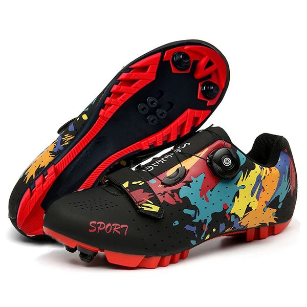 Scarpe da ciclismo MTB Uomo Scarpe da montagna Corsa da strada Bicicletta Clitoride piatto Sneaker Tacchetto Donna Dirt Speed ​​Route Bike Biking Spd 240311