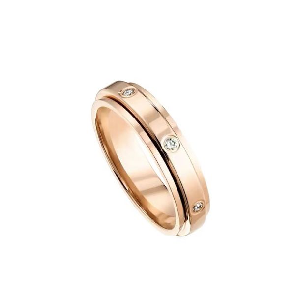 Anello di design per uomini e donne Anello dell'amore Acciaio al titanio Oro rosa Argento placcato oro Tutte le coppie in muratura regalo per l'anniversario di matrimonio