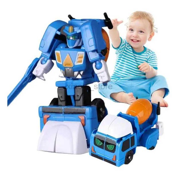 Giocattoli di trasformazione Robot Trasformare Auto Giocattoli per bambini Mini auto giocattolo creativa Robot 2 in 1 Giocattolo Divertente Puzzle per bambini e Veicolo da costruzione per bambini 2400315