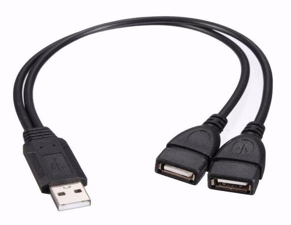 USB 20 A-Stecker auf 2 Dual-USB-Buchsen, Daten-Hub-Netzteil, Y-Splitter, USB-Ladekabel, Verlängerungskabel, 6513129